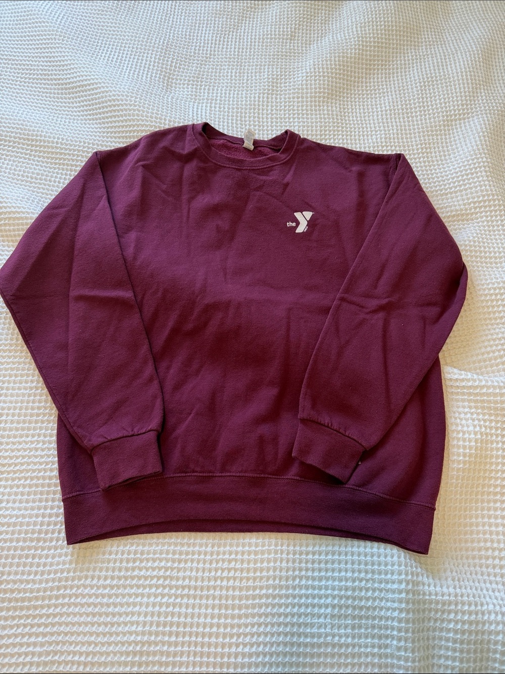 YMCA Maroon Crewneck Sweatshirt - Classic Men’s Sweater